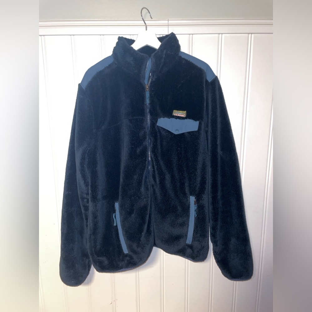 L.L. Bean Unsexed Dark Blue Sherpa Jacket